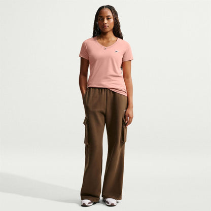 Rose Gold - Lifestyle - Nike Womens-Ladies Club V Neck T-Shirt
