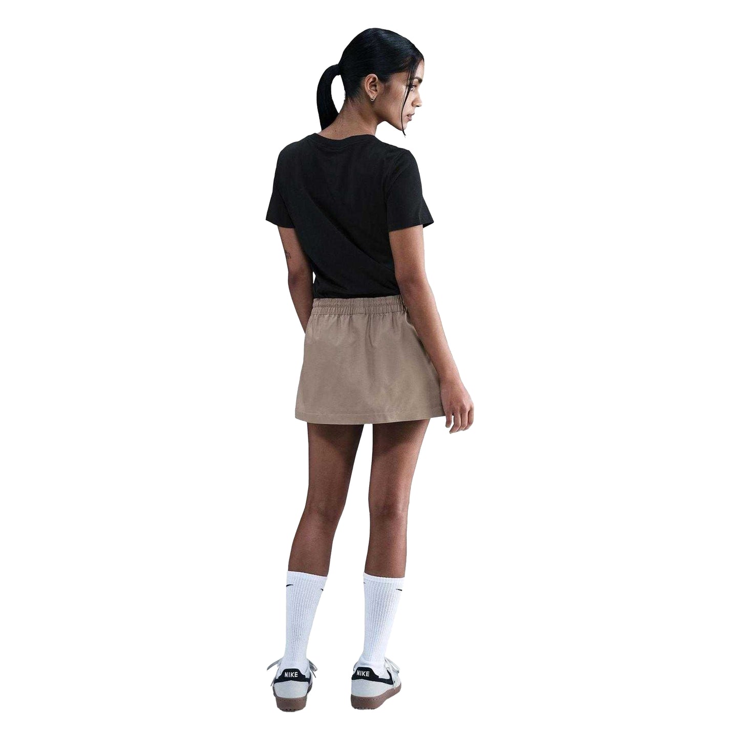 Black - Pack Shot - Nike Womens-Ladies Club V Neck T-Shirt