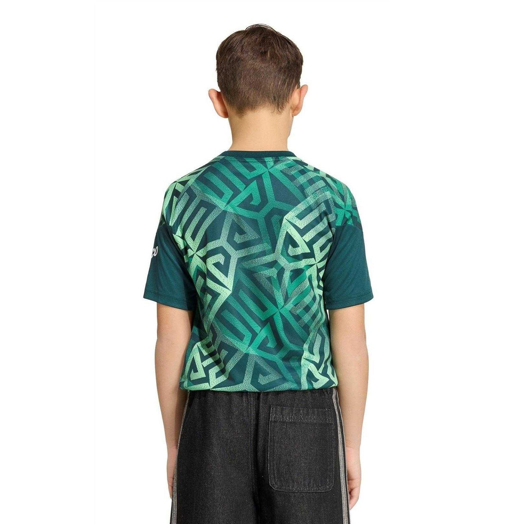 Green-White - Lifestyle - Adidas Childrens-Kids 2026 Pre Match Mexico Climacool Football Jersey