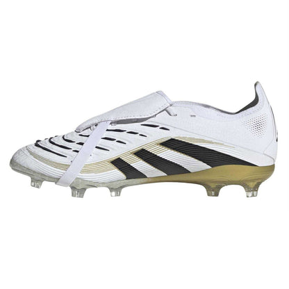 White - Side - Adidas Childrens-Kids Predator Elite Lace Up Football Boots