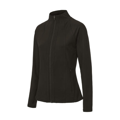Brown - Side - LA Gear Womens-Ladies Essential Fitted Raglan Jacket