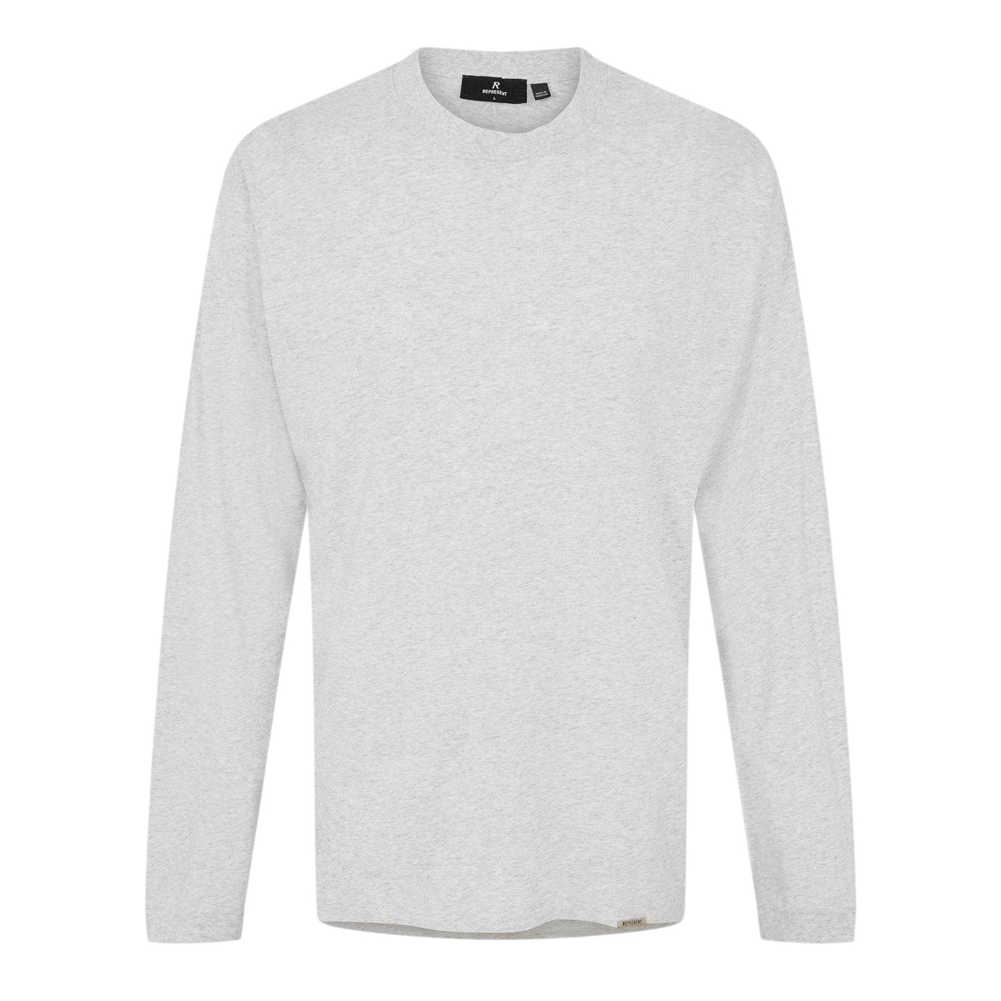 Ice Grey Marl - Front - Represent Mens Regular Long-Sleeved T-Shirt