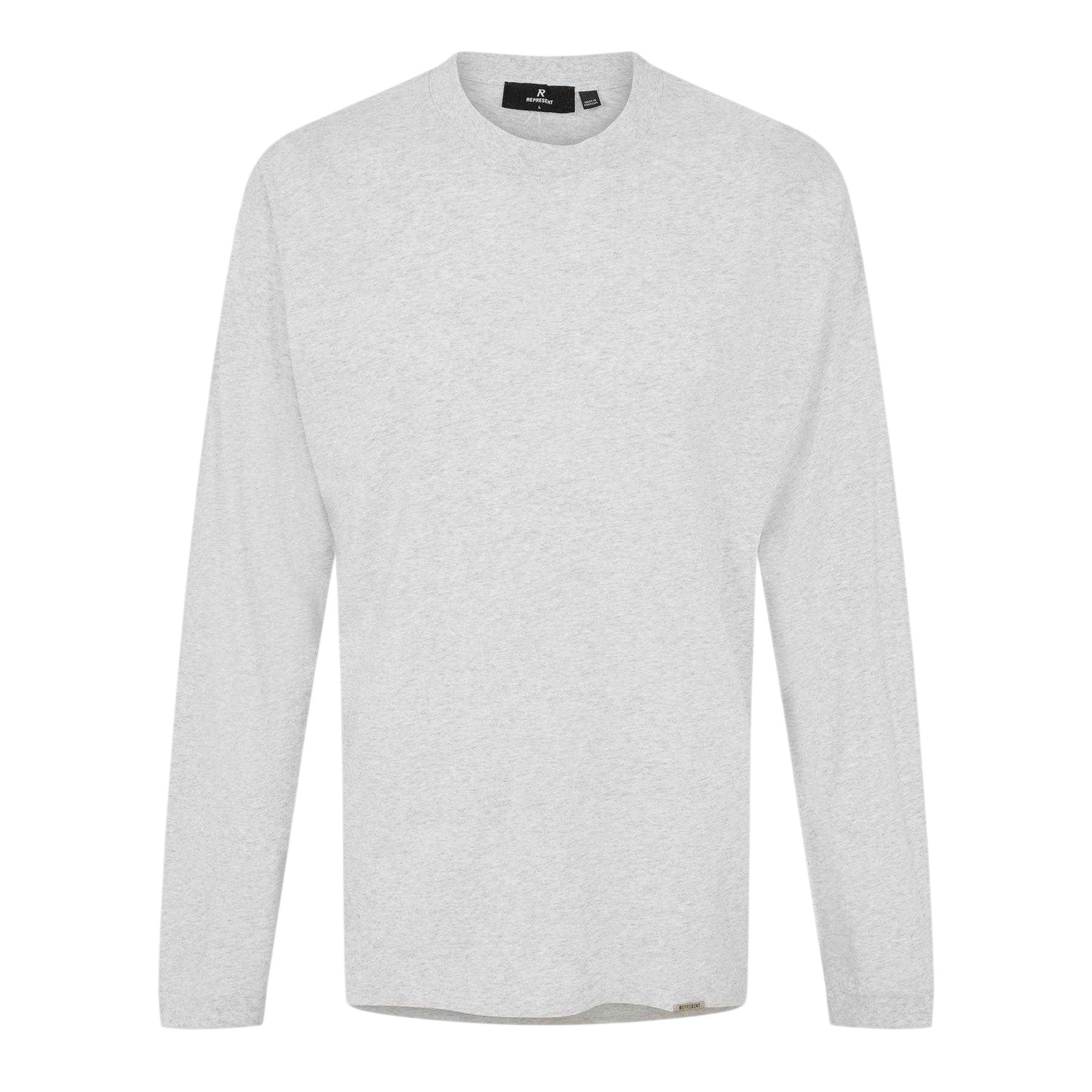 Ice Grey Marl - Front - Represent Mens Regular Long-Sleeved T-Shirt