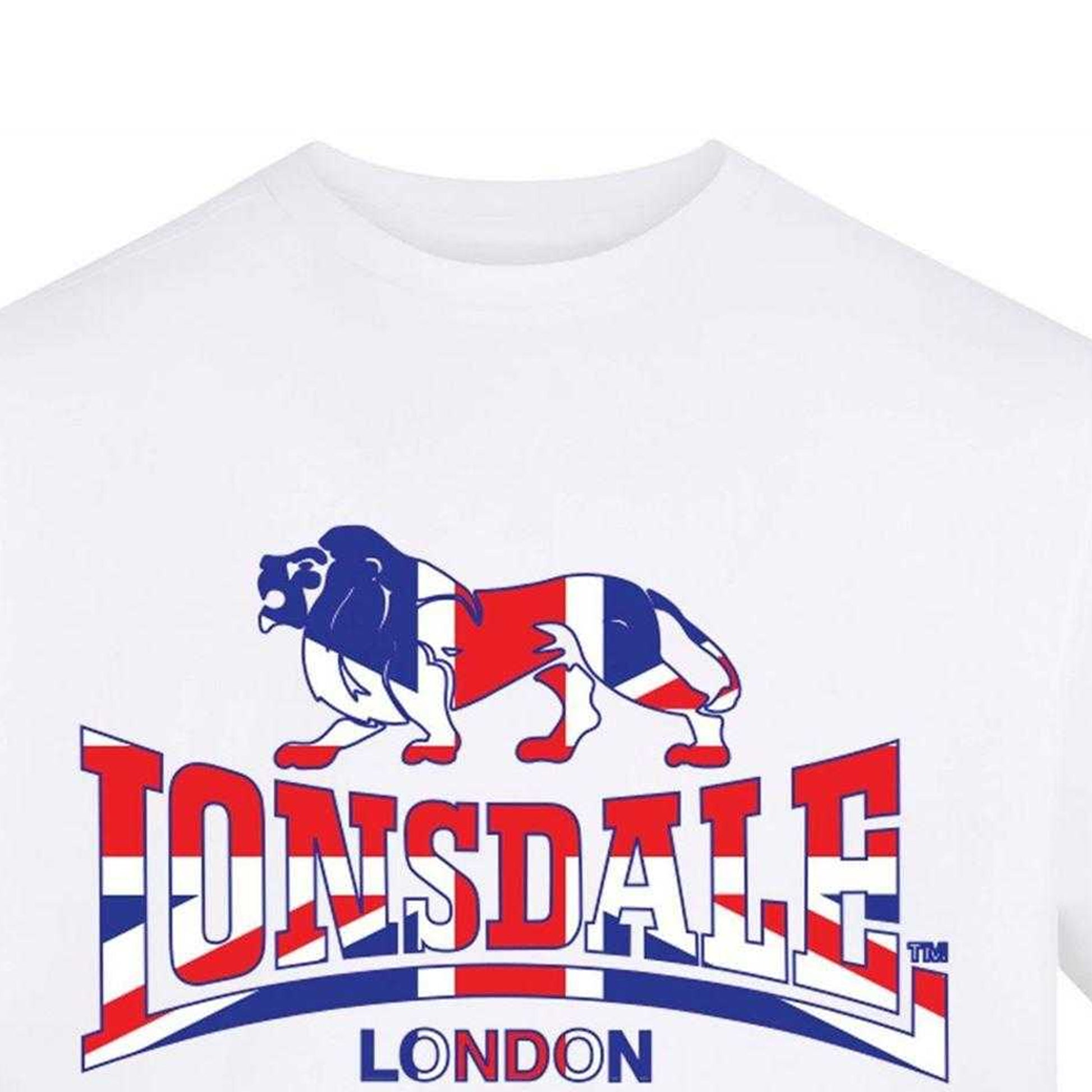 White - Side - Lonsdale Mens Union Jack T-Shirt