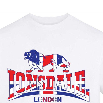 White - Side - Lonsdale Mens Union Jack T-Shirt