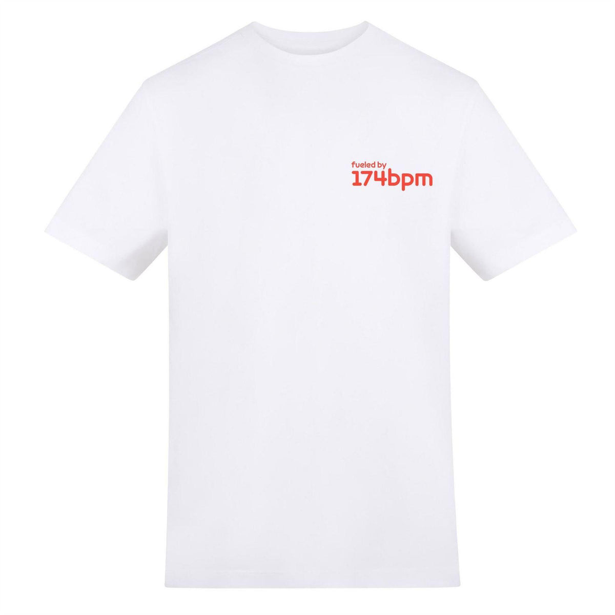 White - Front - AWD Unisex Adult 174 Bpm T-Shirt