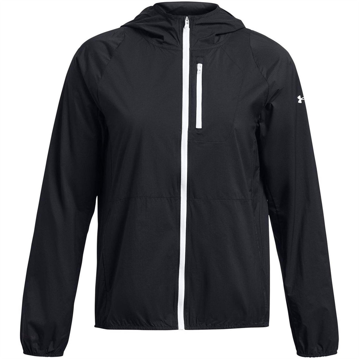 Black - Front - Under Armour Mens Launch Hooded Jacket