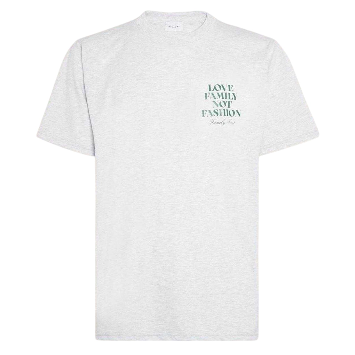 White - Front - Family First Mens Back Print Logo T-Shirt