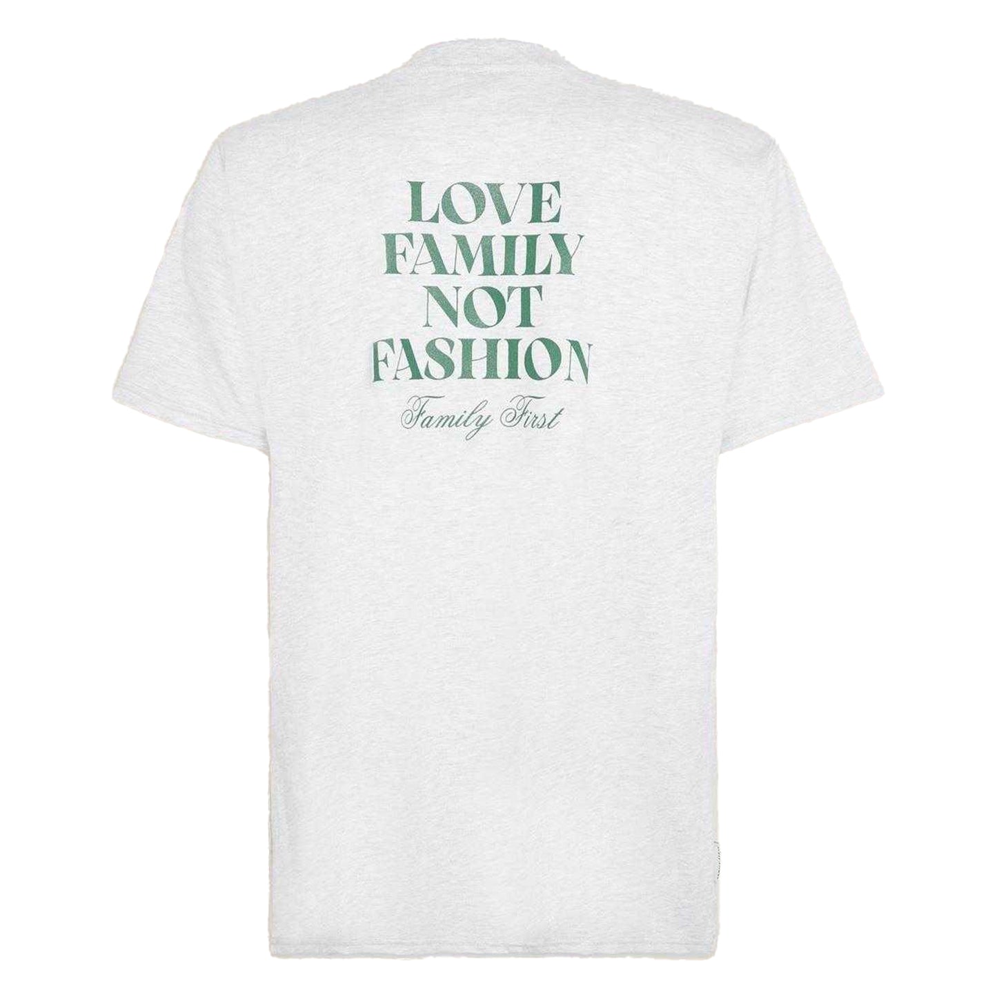 White - Back - Family First Mens Back Print Logo T-Shirt