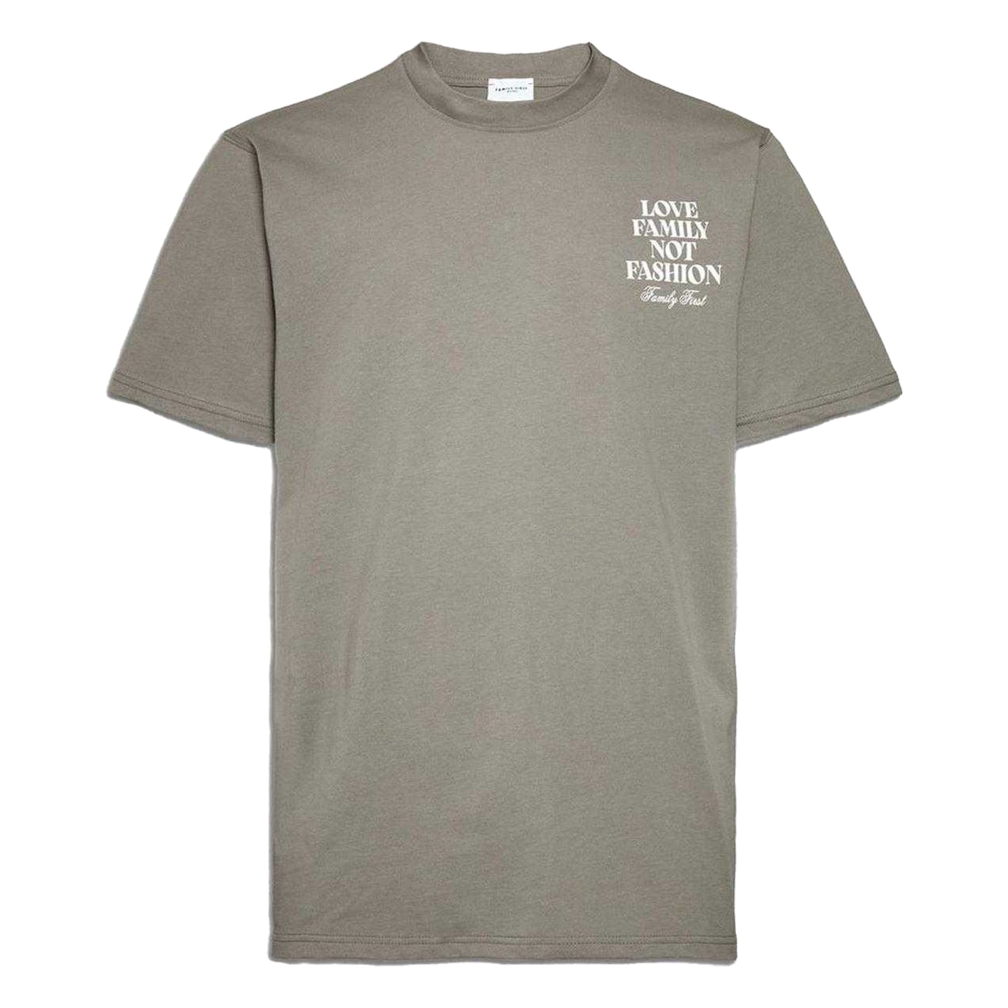Light Green - Front - Family First Mens Back Print Logo T-Shirt