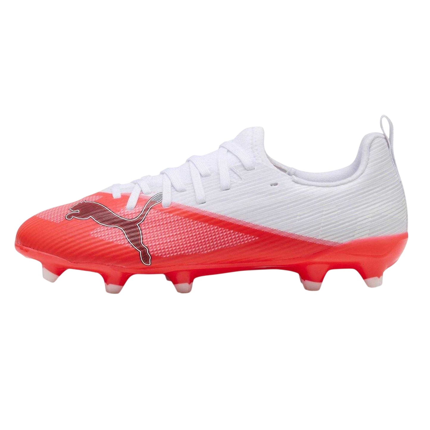 White-Red - Side - Puma Childrens-Kids Ultra 7.3 Firm Ground Football Boots
