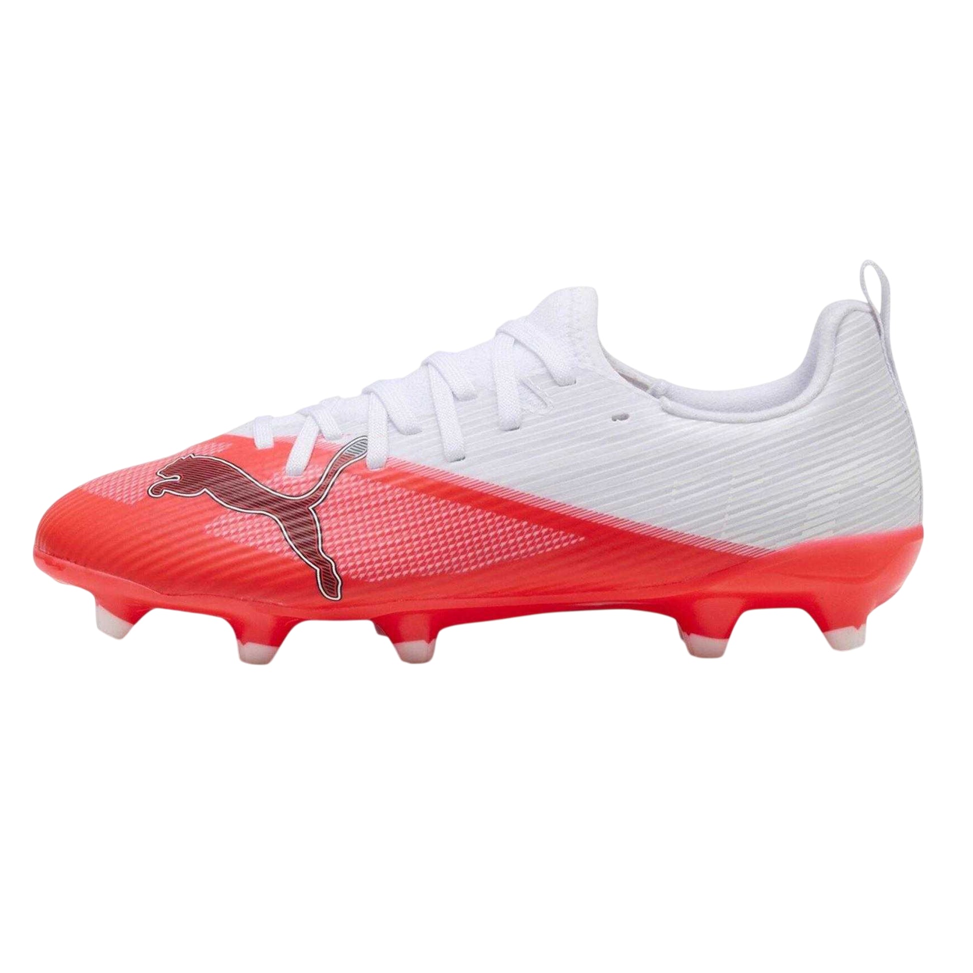 White-Red - Side - Puma Childrens-Kids Ultra 7.3 Firm Ground Football Boots