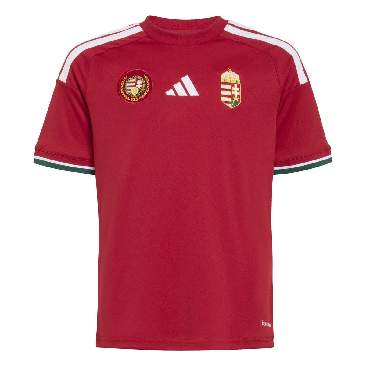 Red-White - Front - Adidas Childrens-Kids World Cup 2026 Hungary Home Shirt