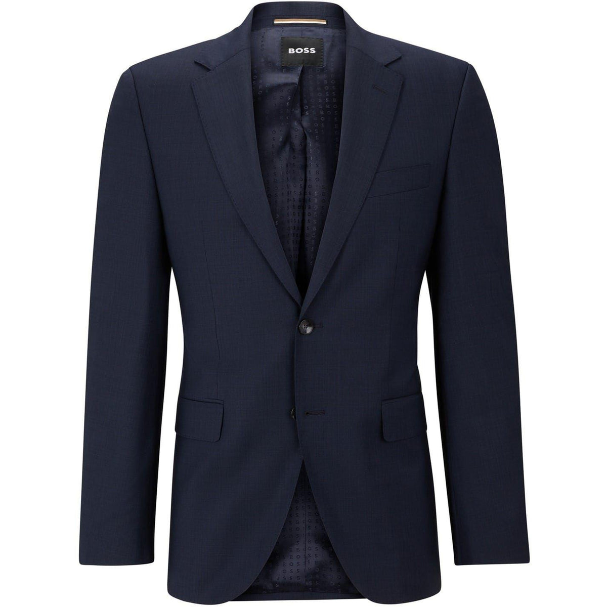 Blue - Front - Boss Mens Jeckson Solid Regular Suit Jacket
