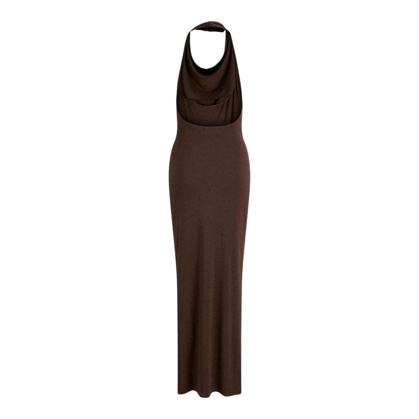 Grey - Back - JJXX Womens-Ladies Halter Neck Bodycon Dress