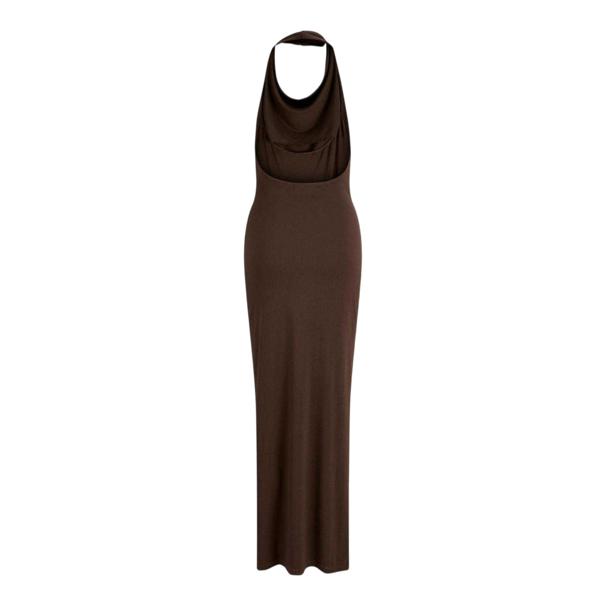 Grey - Back - JJXX Womens-Ladies Halter Neck Bodycon Dress