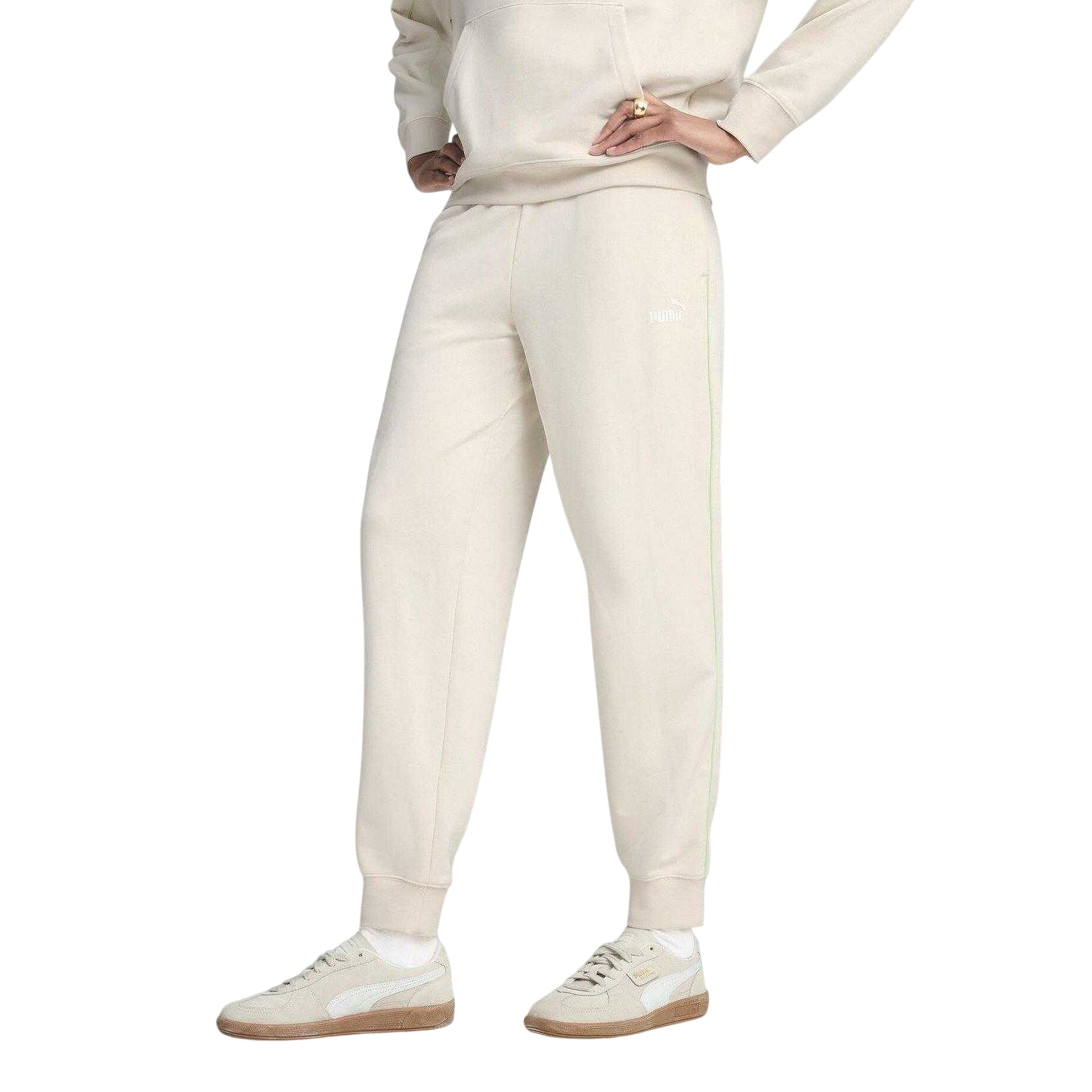 Alpine White - Side - Puma Womens-Ladies Sport Regular Joggers