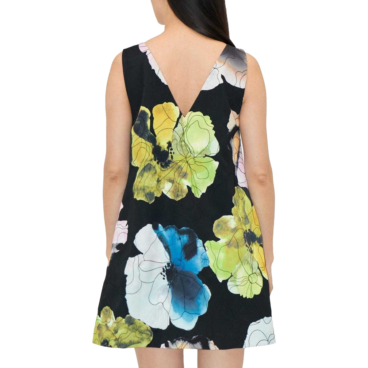 Multicoloured - Back - Stine Goya Womens-Ladies Floral Sleeveless Mini Dress