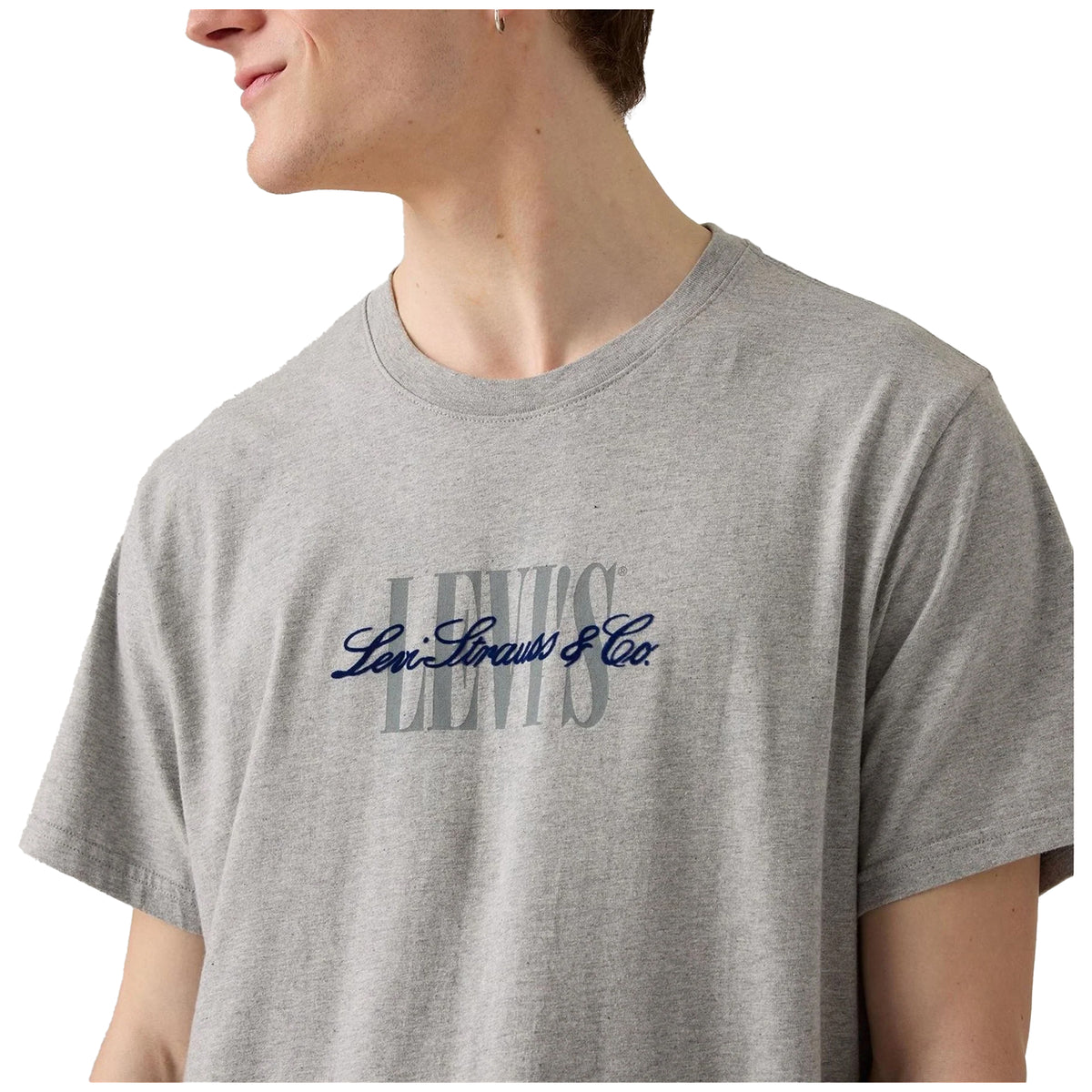 Heather Grey - Side - Levis Mens Relaxed Fit T-Shirt