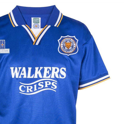 Blue-White - Side - Score Draw Mens Leicester City 95 Football Jersey