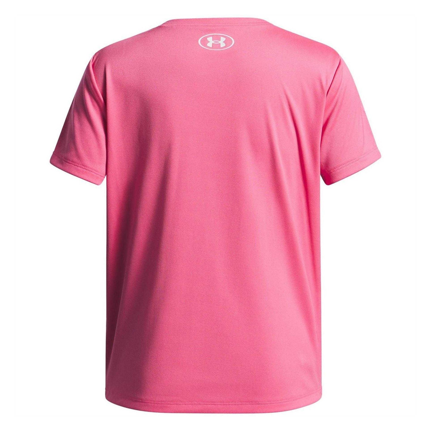 Pink - Back - Under Armour Childrens-Kids Tech Wordmark Performance T-Shirt