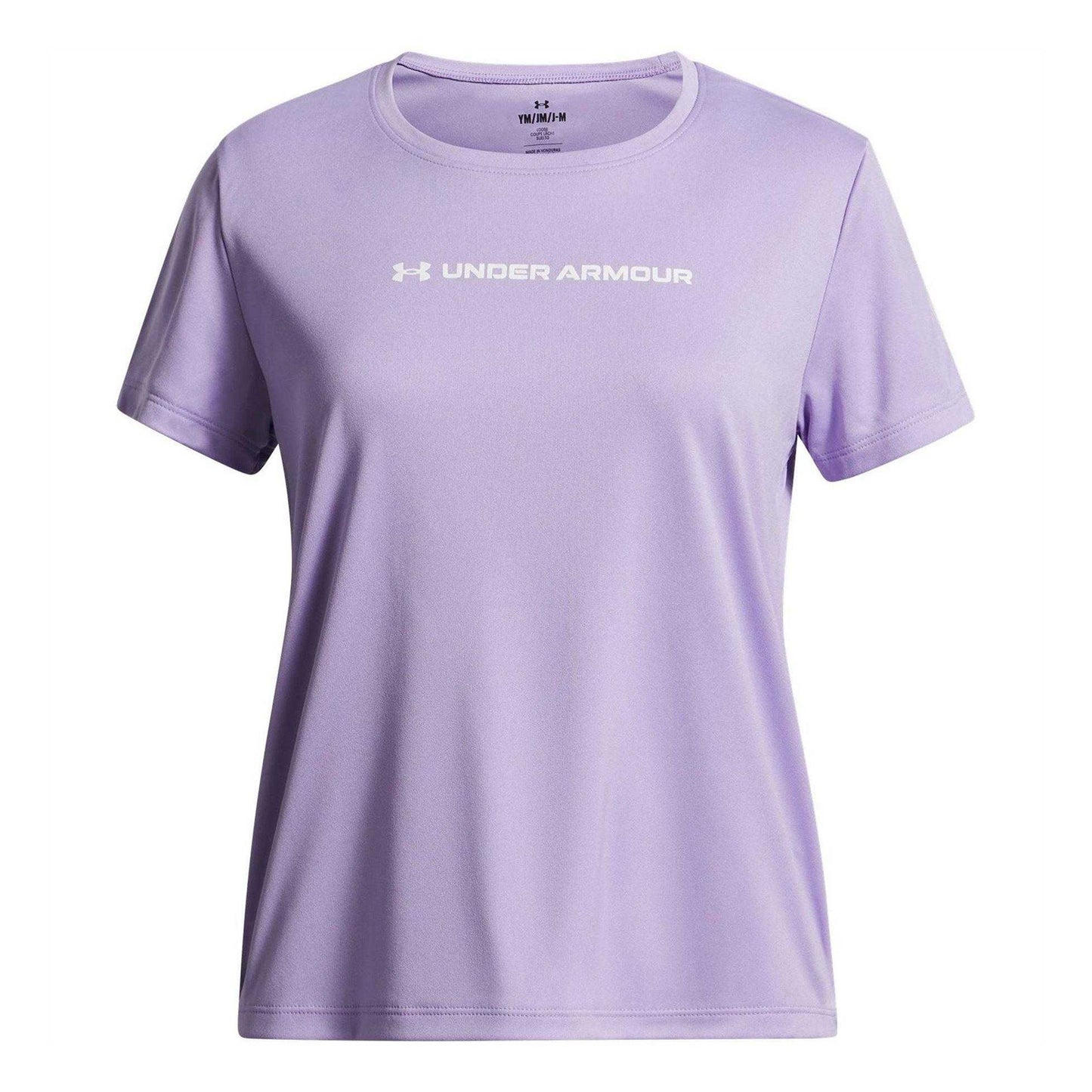 Purple - Front - Under Armour Childrens-Kids Tech Wordmark Performance T-Shirt