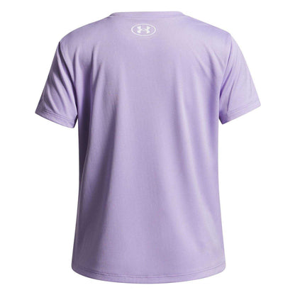 Purple - Back - Under Armour Childrens-Kids Tech Wordmark Performance T-Shirt