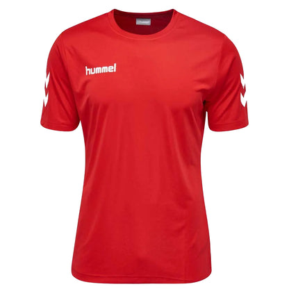 Red - Front - Hummel Mens Core Hybrid T-Shirt