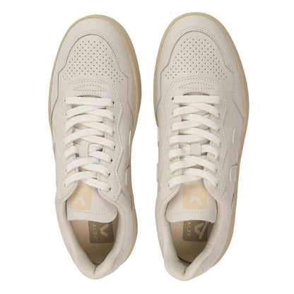 White - Side - Veja Womens-Ladies Bastle Leather Court Trainers