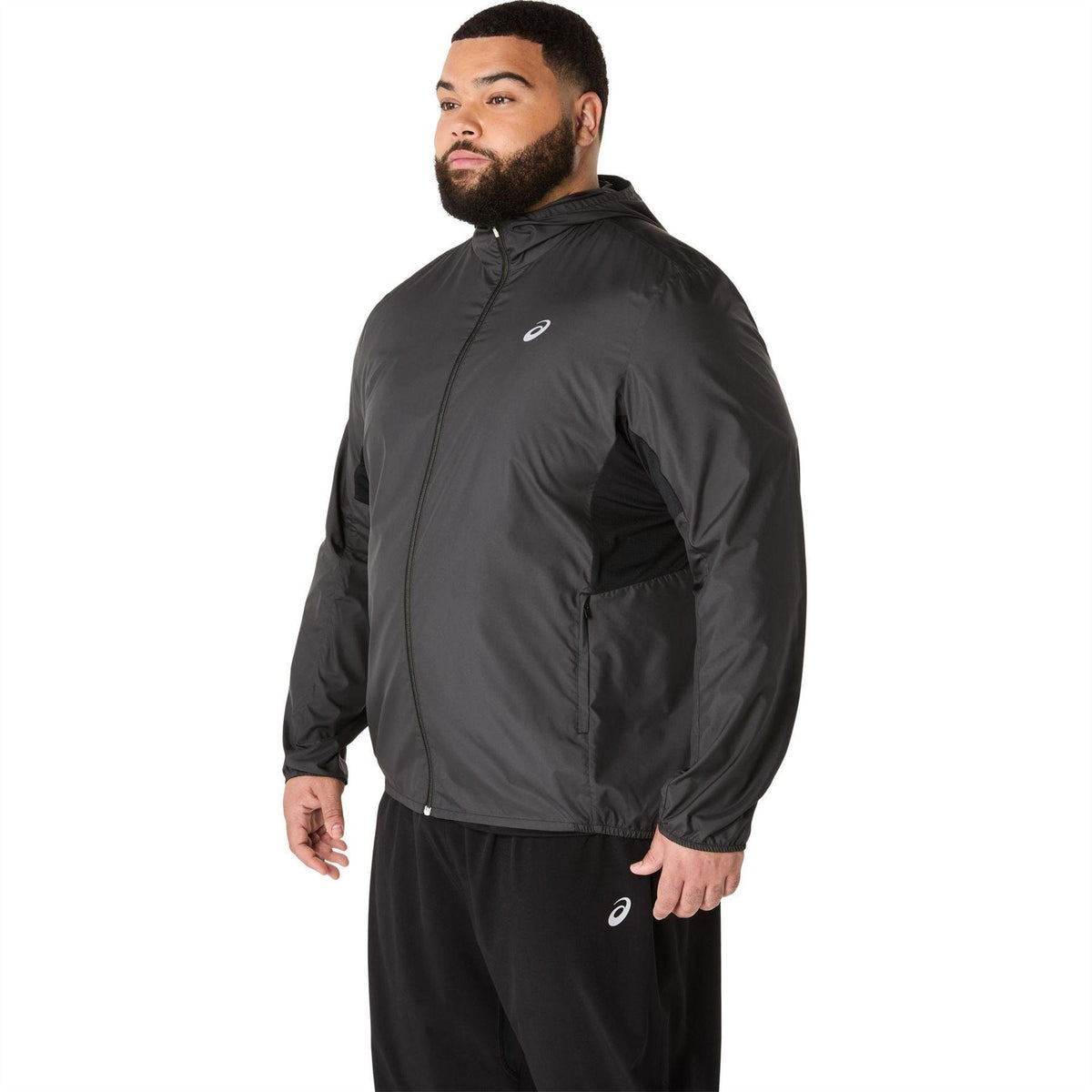 Black - Front - Asics Mens Performance Lightweight Athletic Jacket