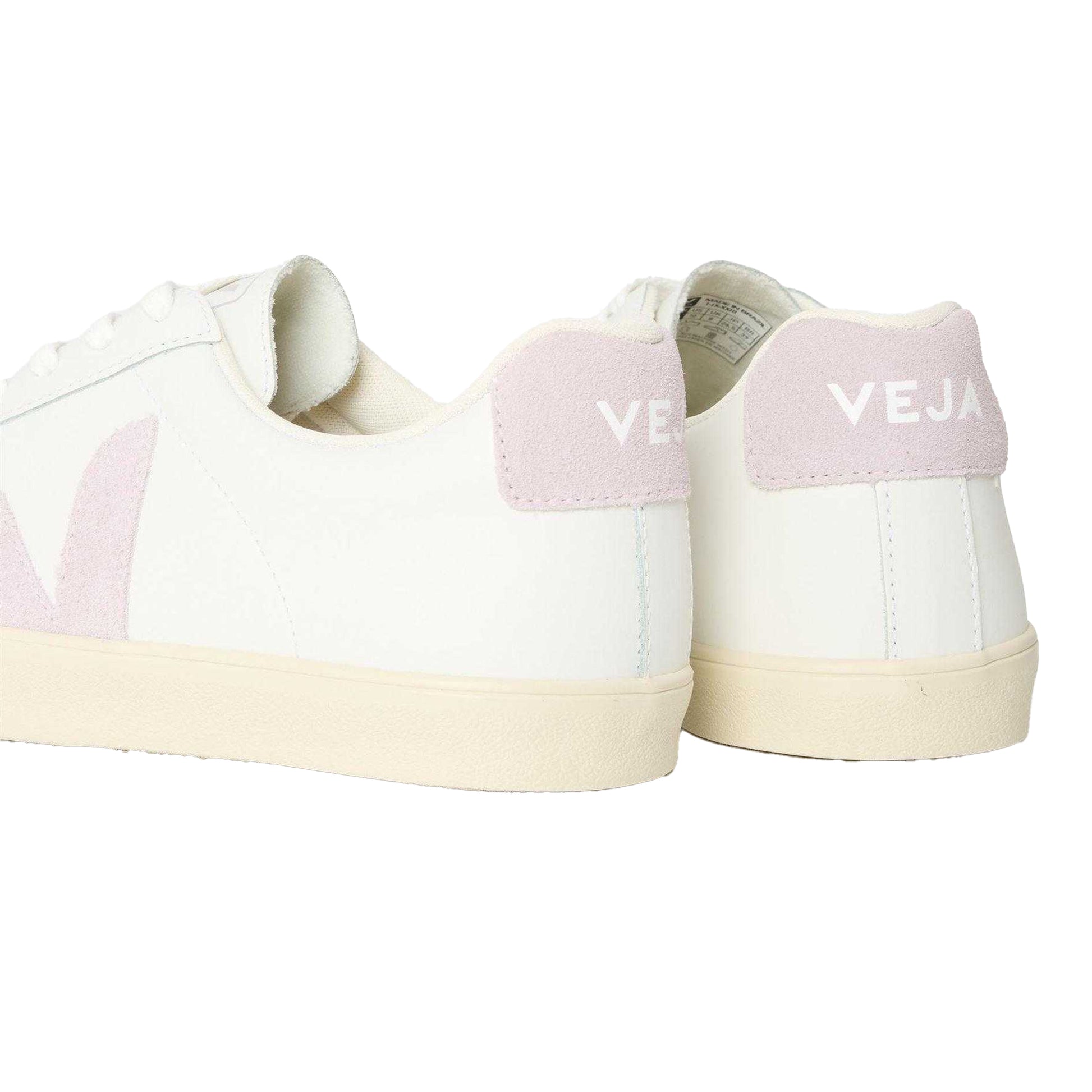 White - Back - Veja Womens-Ladies Esplar Leather Court Trainers