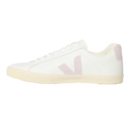 White - Side - Veja Womens-Ladies Esplar Leather Court Trainers