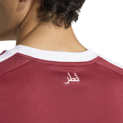 Maroon-White - Side - Adidas Mens 2026 Qatar FA Home Jersey