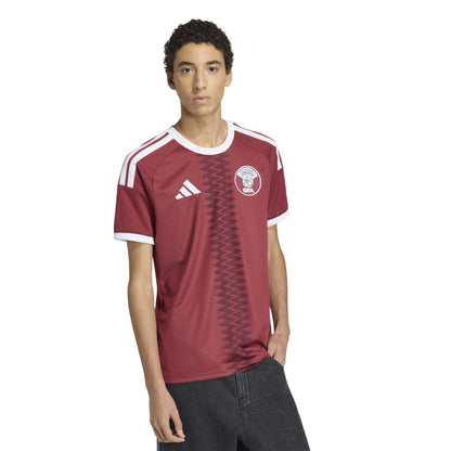 Maroon-White - Lifestyle - Adidas Mens 2026 Qatar FA Home Jersey