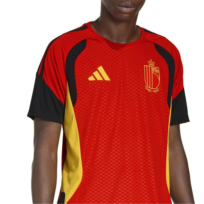 Red-Black - Side - Adidas Mens World Cup 2026 Belgium Training Football Shirt