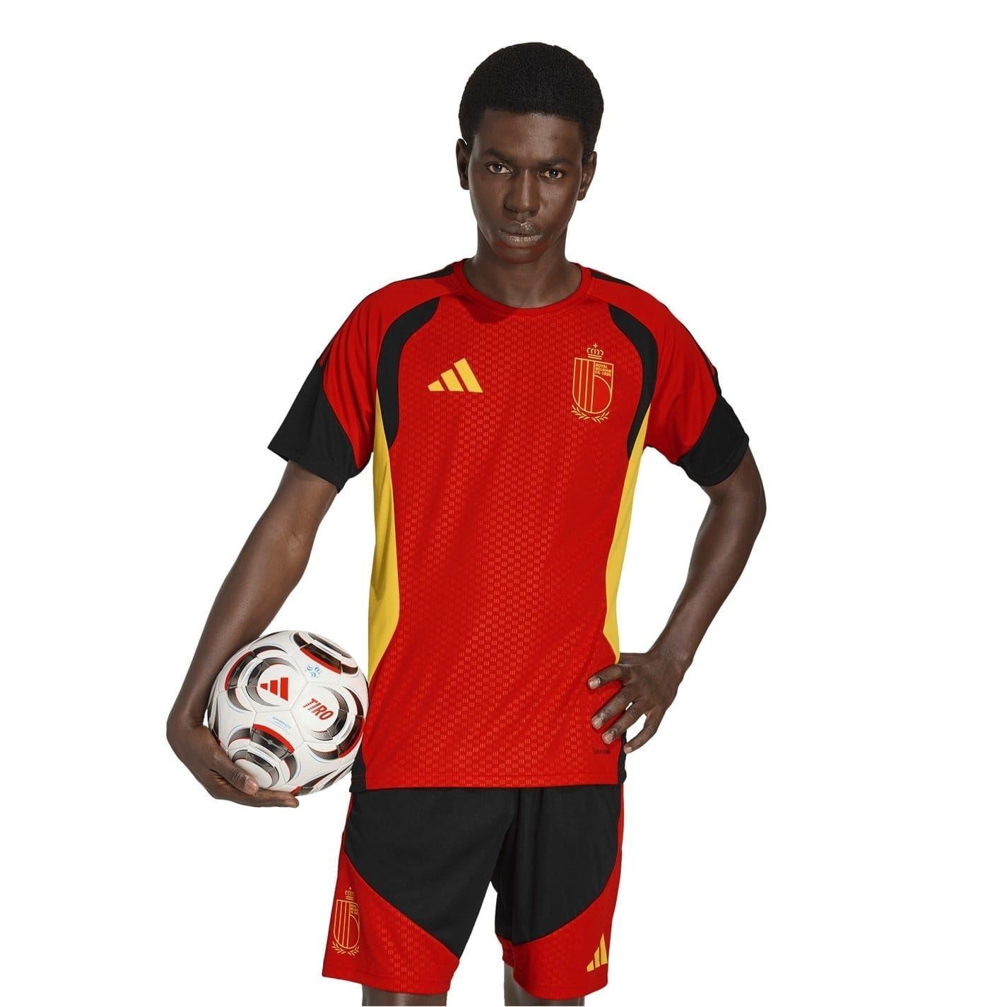 Red-Black - Lifestyle - Adidas Mens World Cup 2026 Belgium Training Football Shirt