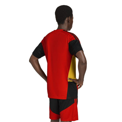 Red-Black - Pack Shot - Adidas Mens World Cup 2026 Belgium Training Football Shirt