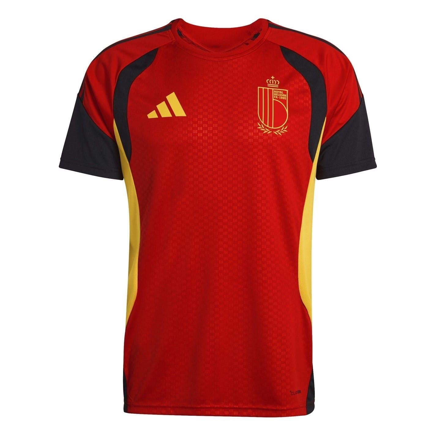 Red-Black - Front - Adidas Mens World Cup 2026 Belgium Training Football Shirt