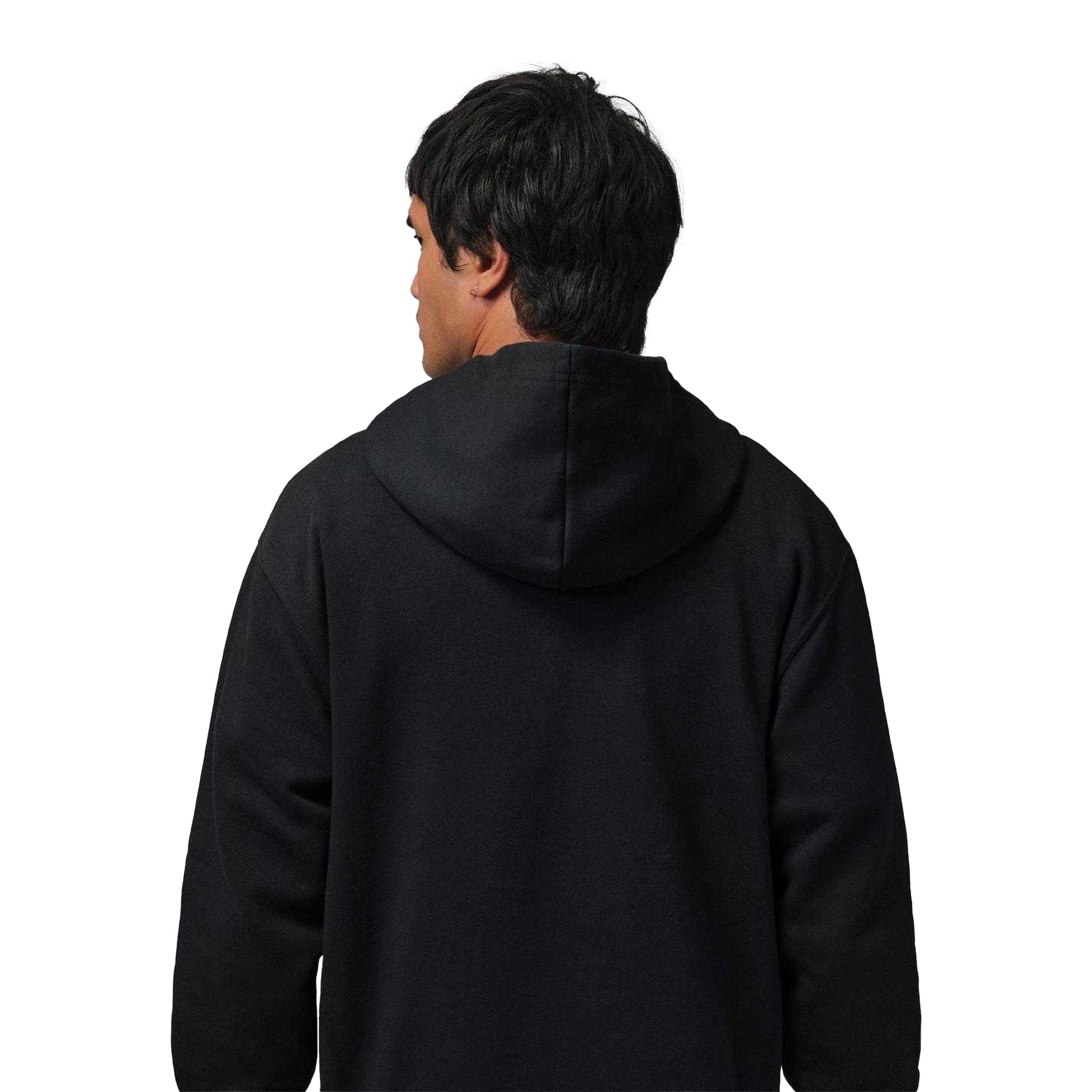 Black-Red - Back - Nike Mens Air Jordan Fleece Hoodie
