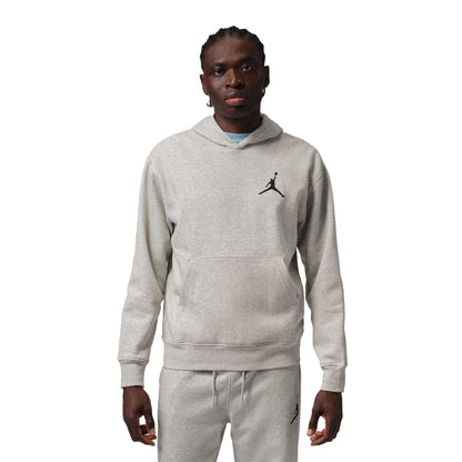 Grey-Black - Front - Nike Mens Air Jordan Fleece Hoodie