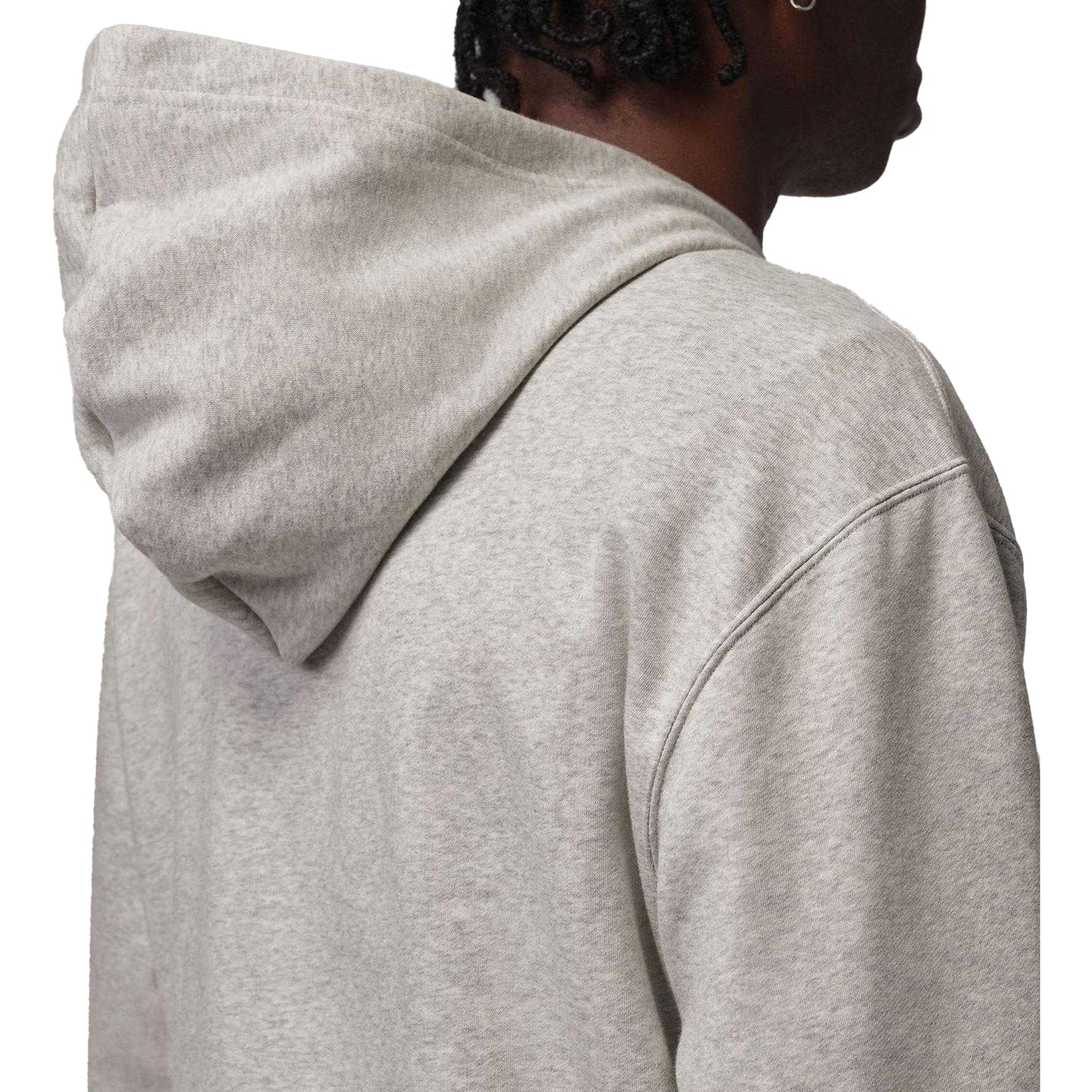 Grey-Black - Lifestyle - Nike Mens Air Jordan Fleece Hoodie