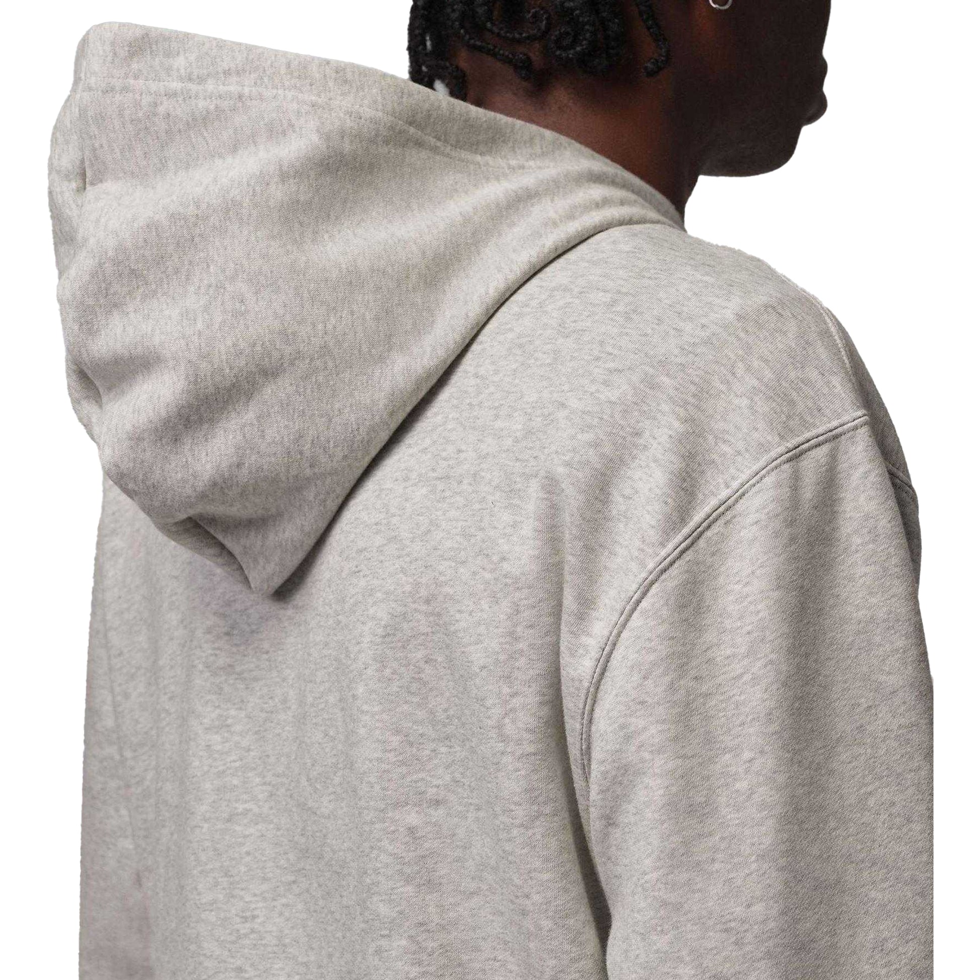 Grey-Black - Lifestyle - Nike Mens Air Jordan Fleece Hoodie