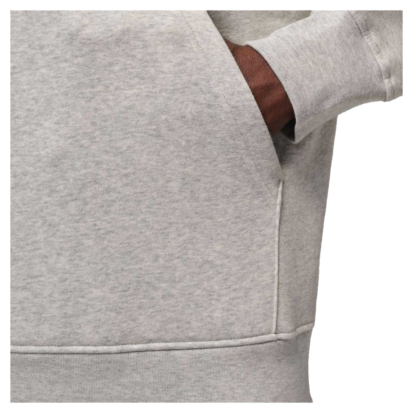 Grey-Black - Pack Shot - Nike Mens Air Jordan Fleece Hoodie