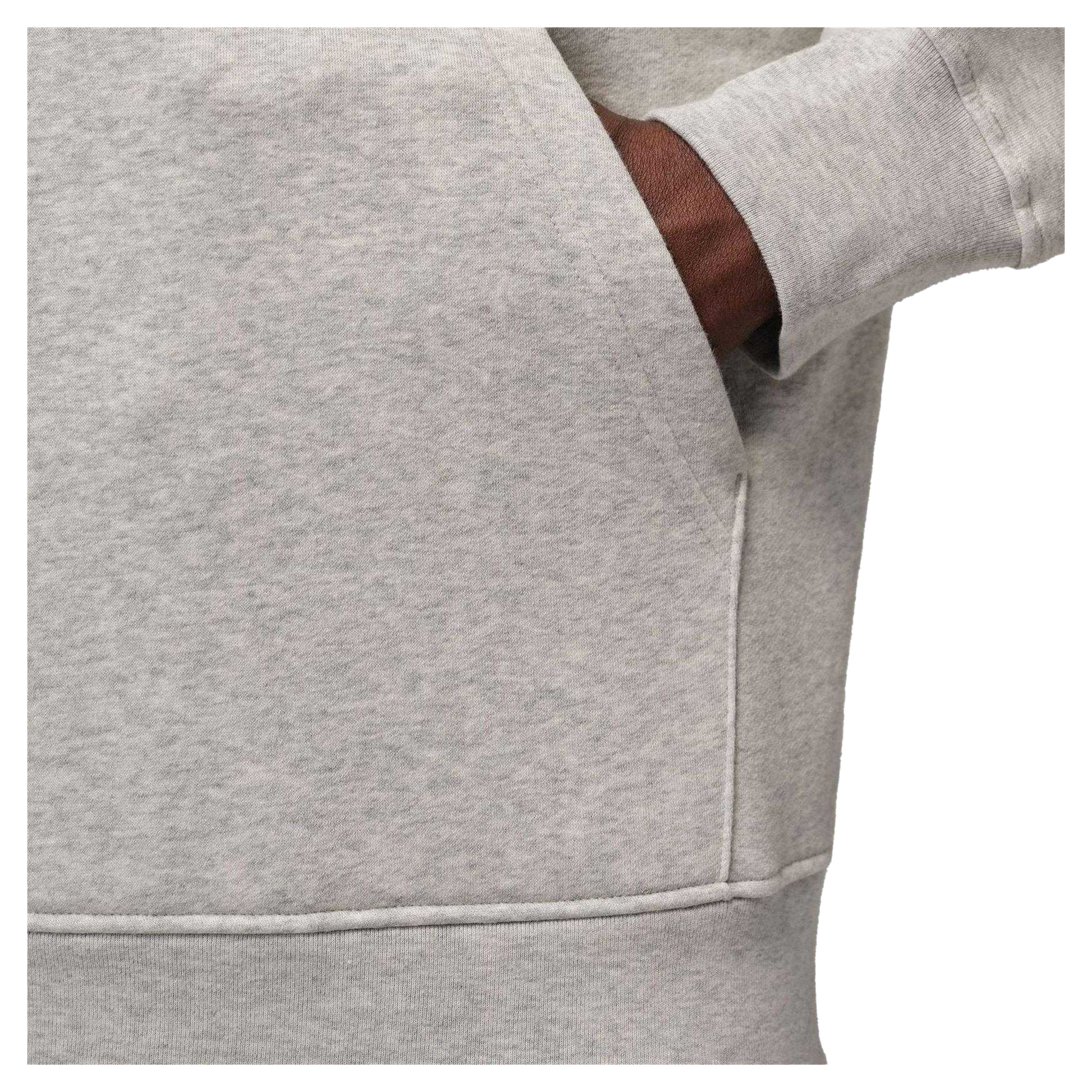 Grey-Black - Pack Shot - Nike Mens Air Jordan Fleece Hoodie