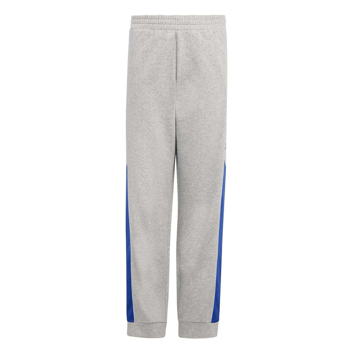 Medium Heather Grey - Front - Adidas Childrens-Kids Colour Block Slim Joggers