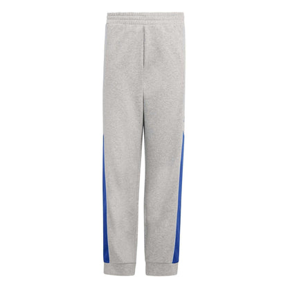 Medium Heather Grey - Front - Adidas Childrens-Kids Colour Block Slim Joggers