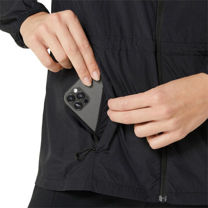 Black - Lifestyle - Asics Womens-Ladies Packable Athletic Jacket