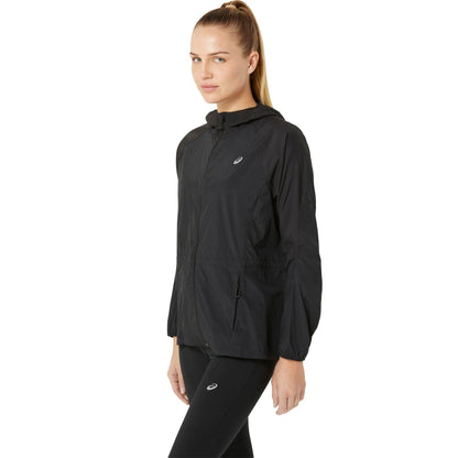Black - Front - Asics Womens-Ladies Packable Athletic Jacket