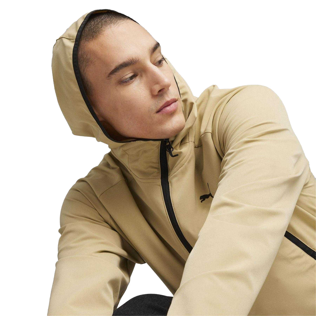Tan - Back - Puma Mens Technical Track Jacket