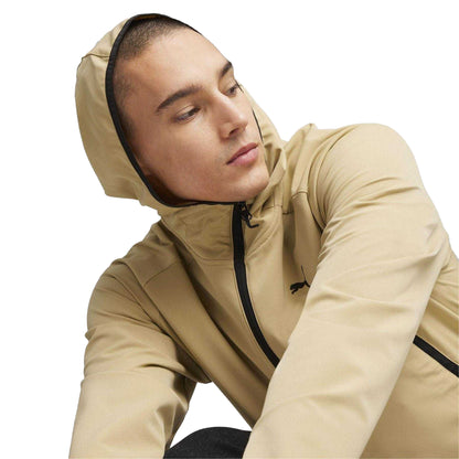 Tan - Back - Puma Mens Technical Track Jacket
